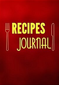 Recipes Journal: Blank Recipe Cookbook Journal V1 (Paperback)