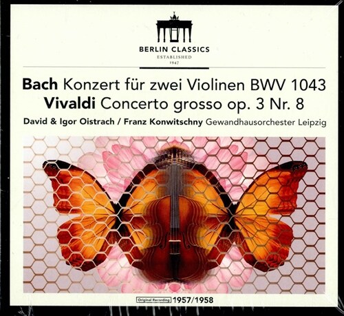 [수입] 바흐 : 두 대의 바이올린을 위한 협주곡 BWV1043 / 비발디 : 콘체르토 그로소 Op.3 No.8 / 프랑크: 바이올린 소나타 [디지팩]
