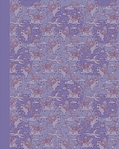 Journal: Baby Pegasus (Purple) 8x10 - Graph Journal - Journal with Graph Paper Pages, Square Grid Pattern (Paperback)