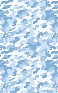 Camo Diary: Cerulean Blue Camouflage, 180 Pages (Paperback)