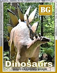 Beautiful Grayscale Dinosaurs Big Coloring Book: Fun and Realistic Photo Coloring for Kids and Adults (Paperback)