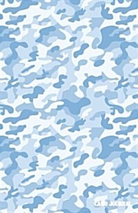 Camo Journal: Cerulean Blue Camouflage, 108 Pages (Paperback)