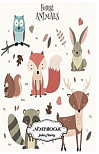 Notebook Journal Dot-Grid, Graph, Lined, Blank No Lined: Forest Animals: Small Pocket Notebook Journal Diary, 120 Pages, 5.5 X 8.5 (Blank Notebook Jou (Paperback)