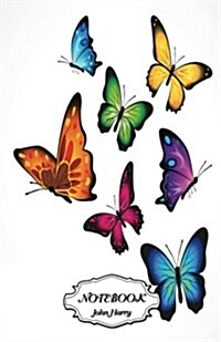 Notebook Journal Dot-Grid, Graph, Lined, Blank No Lined: Colorful Butterflies: Small Pocket Notebook Journal Diary, 120 Pages, 5.5 X 8.5 (Blank Notebo (Paperback)