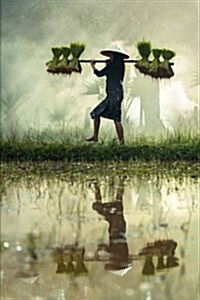 A Man Working at Harvest Time in Myanmar Burma Journal: 150 Page Lined Notebook/Diary (Paperback)