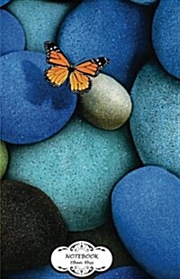 Notebook: Journal Dot-Grid, Graph, Lined, Blank No Lined: Butterfly with Blue Stone: Small Pocket Notebook Journal Diary, 120 Pa (Paperback)