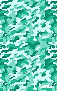 Camo Diary: Mint Green Camouflage, 180 Pages (Paperback)