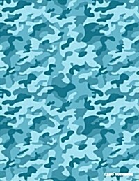 Camo Notebook: Sapphire Blue Camouflage, 144 Pages (Paperback)