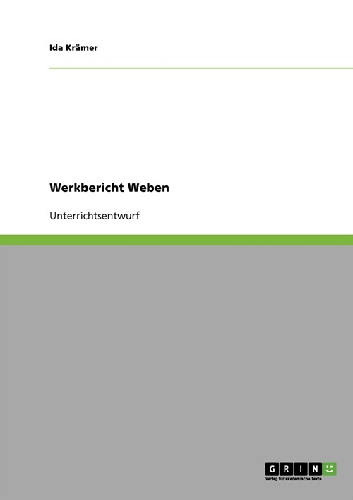 Werkbericht Weben (Paperback)
