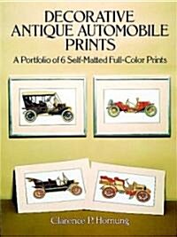Decorative Antique Automobile Prints: A Portfolio of 6 Self-Matted Full-Color Prints (Paperback)
