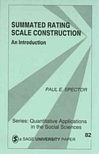 [중고] Summated Rating Scale Construction: An Introduction (Paperback)