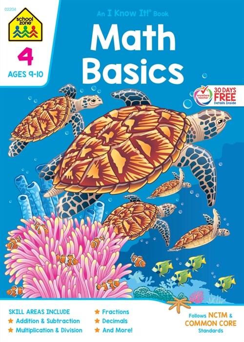 School Zone Math Basics Grade 4 Workbook (Paperback)
