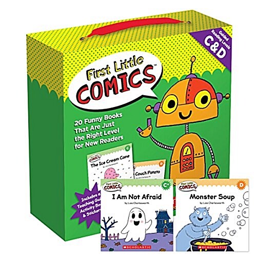 First Little Comics Parent Pack: Levels C & D: 20 Funny Books That Are Just the Right Level for New Readers (Hardcover)