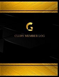 Clergy Member Log (Log Book, Journal - 125 Pgs, 8.5 X 11 Inches): Clergy Member Logbook (Black Cover, X-Large) (Paperback)
