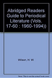 Abridged Readers Guide to Periodical Literature (Hardcover)