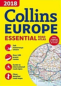 2018 Collins Essential Road Atlas Europe (Spiral Bound, New ed)