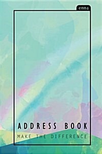 Address Book: Pastel Address Book with Pocket Size: Address, Phone, Email, Emergency Contact (Paperback)