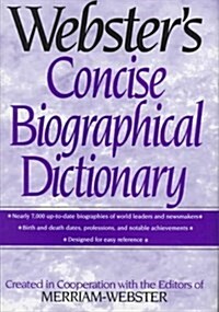 Websters Concise Biographical Dictionary (Hardcover)