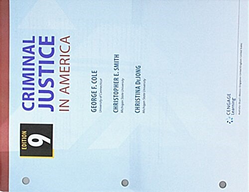 Criminal Justice in America + Lms Integrated Mindtap Criminal Justice, 1 Term 6 Months Access Card (Loose Leaf, 9th, PCK)