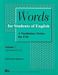 [중고] Words for Students of English, Vol. 7: A Vocabulary Series for ESL Volume 7 (Paperback)