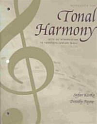 [중고] Tonal Harmony Wkbk with Wkbk Audio CD and Finale CD-ROM (Paperback, 5, Revised)