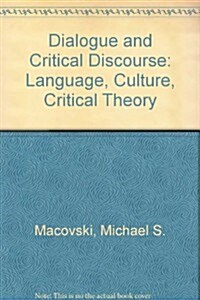 Dialogue and Critical Discourse (Paperback)