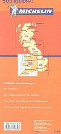 Michelin Wales, the Midlands, South West England (Map, FOL)