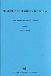Principles of European Trust Law (Hardcover)