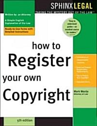 How to Register Your Own Copyright (Paperback, 5th)