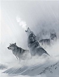 College Ruled Notebook: Hunting Wolves (Paperback)