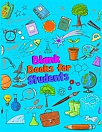 Blank Books for Students: Blank Doodle Draw Sketch Books (Paperback)