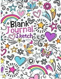 Blank Journal Sketch: Blank Doodle Draw Sketch Books (Paperback)