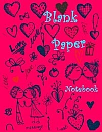 Blank Paper Notebook: Blank Doodle Draw Sketch Book (Paperback)
