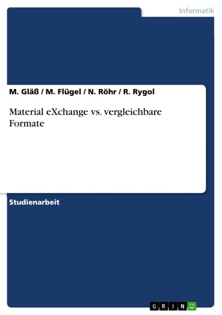 Material Exchange vs. Vergleichbare Formate (Paperback)