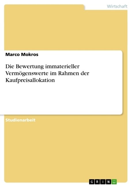 Die Bewertung immaterieller Verm?enswerte im Rahmen der Kaufpreisallokation (Paperback)