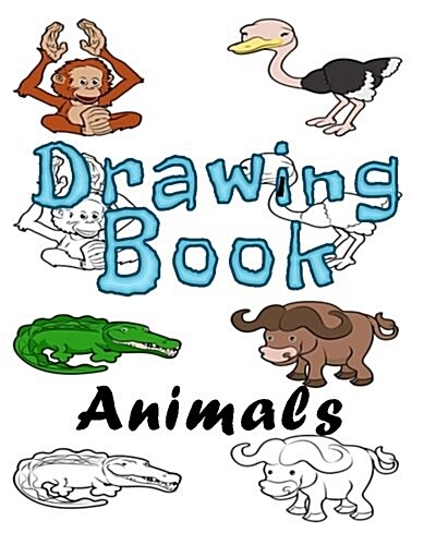 Drawing Book Animals: Dot Grid Journal Notebook (Paperback)