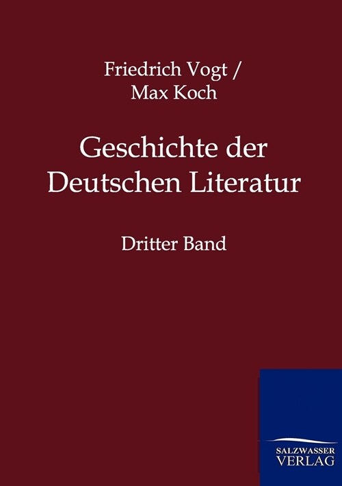 Geschichte Der Deutschen Literatur (Paperback)