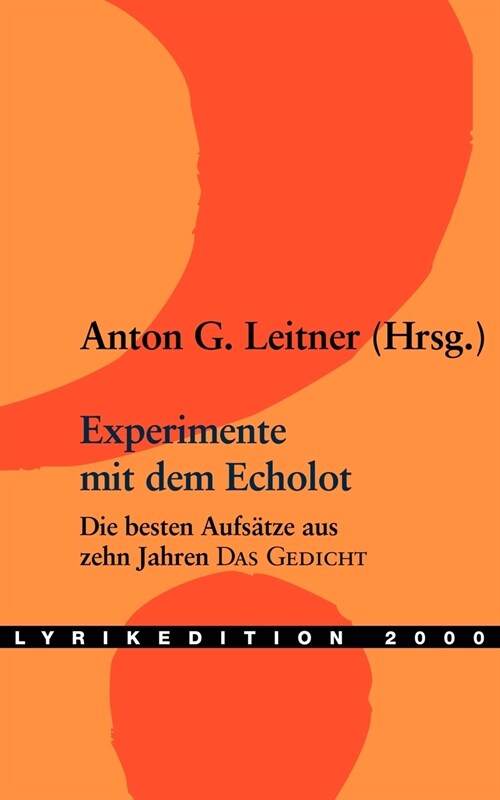 Experimente Mit Dem Echolot (Paperback)