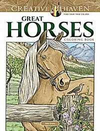 Creative Haven Great Horses Coloring Book (Paperback)