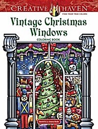 Creative Haven Vintage Christmas Windows Coloring Book (Paperback)