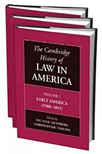 The Cambridge History of Law in America 3 Volume Hardback Set (Package)