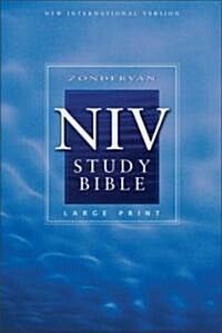 New International Version Study Bible (Hardcover, Large Print)