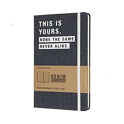 Moleskine Limited Collection Denim Notebook, Large, Ruled, Navy Blue, This Yours, Hard Cover (5 X 8.25) (Other)