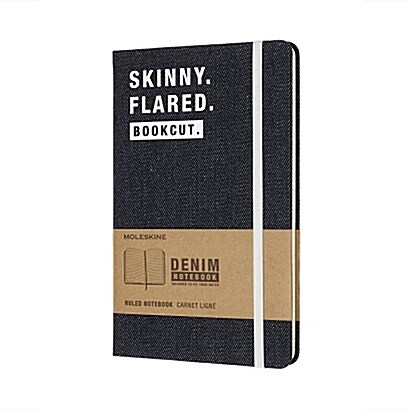 Moleskine Limited Collection Denim Notebook, Large, Ruled, Midnight Blue, Skinny, Hard Cover (5 X 8.25) (Other)