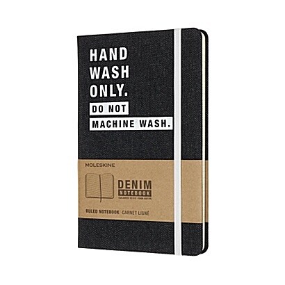 Moleskine Limited Collection Denim Notebook, Large, Ruled, Dark Blue, Hand Wash, Hard Cover (5 X 8.25) (Other)