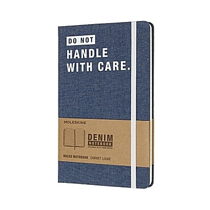 Moleskine Limited Collection Denim Notebook, Large, Ruled, Light Blue, Dont Handle, Hard Cover (5 X 8.25) (Other)