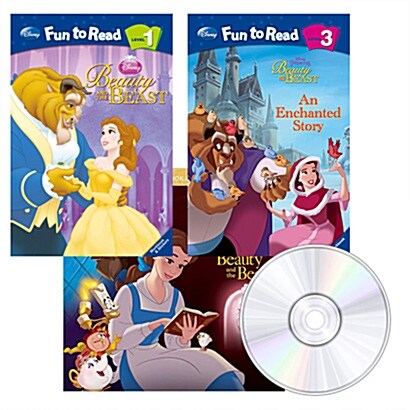 디즈니 캐릭터 세트 : Beauty and Beast (미녀와 야수) (Book(3) + Audio CD(3))