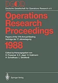 Dgor: Papers of the 17th Annual Meeting / Vortr?e Der 17. Jahrestagung 1988 (Paperback, Softcover Repri)