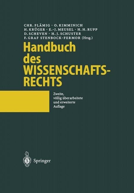 Handbuch Des Wissenschaftsrechts (Hardcover, 2, Vollig Und Erw)