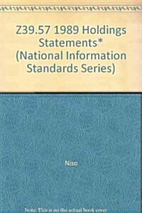 Holdings Statements for Non-Serials (Paperback)